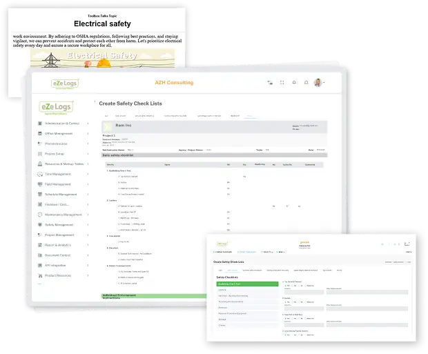 Ezelogs safety management surfaces showing observations and inspection records